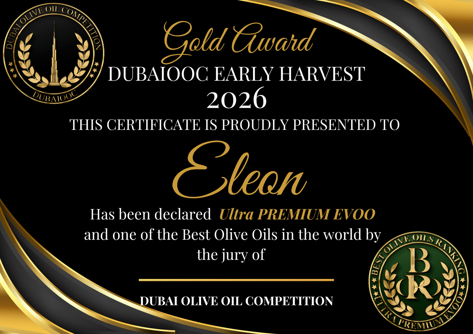 DubaiOOC 2026 Early Harvest Edition Eleon - Certificate