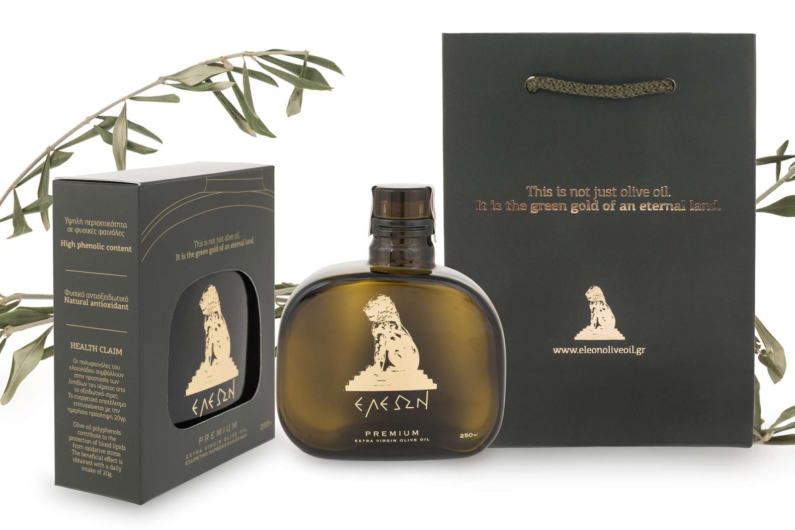 Eleon Olive Oil packaging.